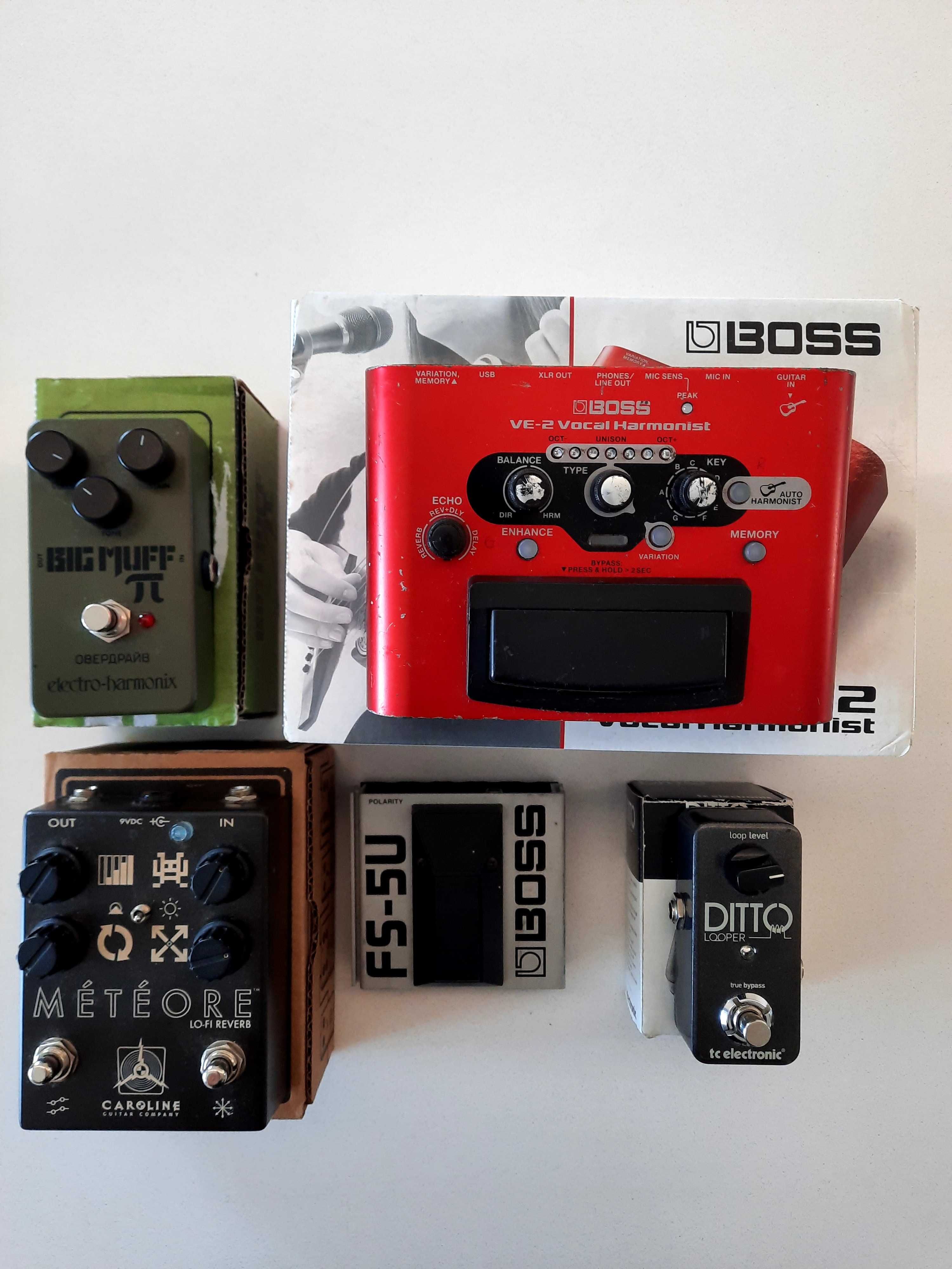 Vendo pedais de guitarra, Boss VE-2, Ditto looper, Big Muff