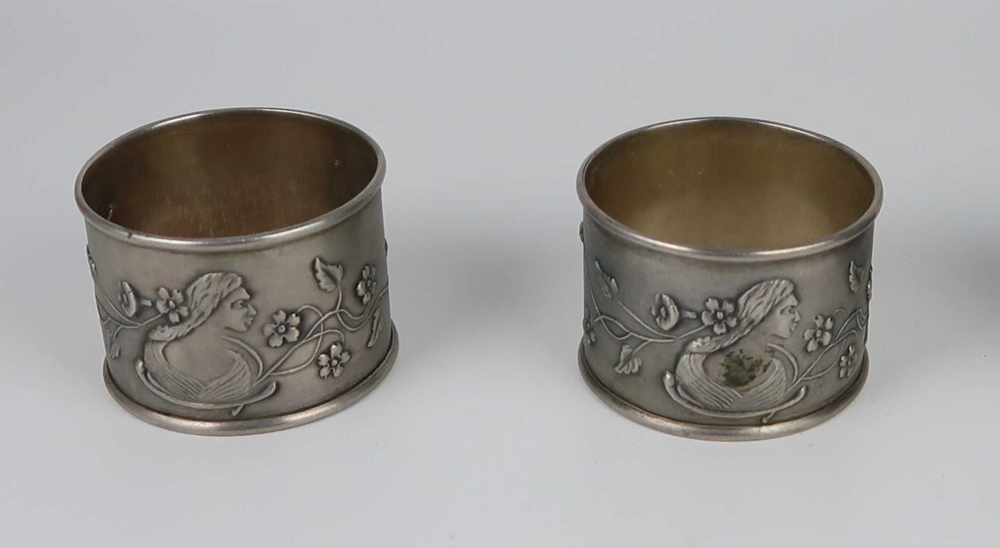 2 Argolas de Prata Arte Nova Séc. XIX/XX