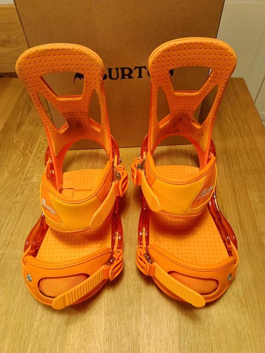 Wiązania snowboardowe Burton Freestyle MNS orange - stan bardzo dobry
