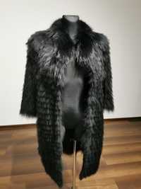 Płaszcz futro naturalny czarny