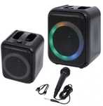 GŁOŚNIK z mikrofonem RS-200| karaoke LED BLUETOOTH 20W USB-C|6H muzyki
