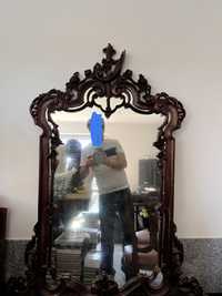 Espelho antigo de pousar com 130cm
