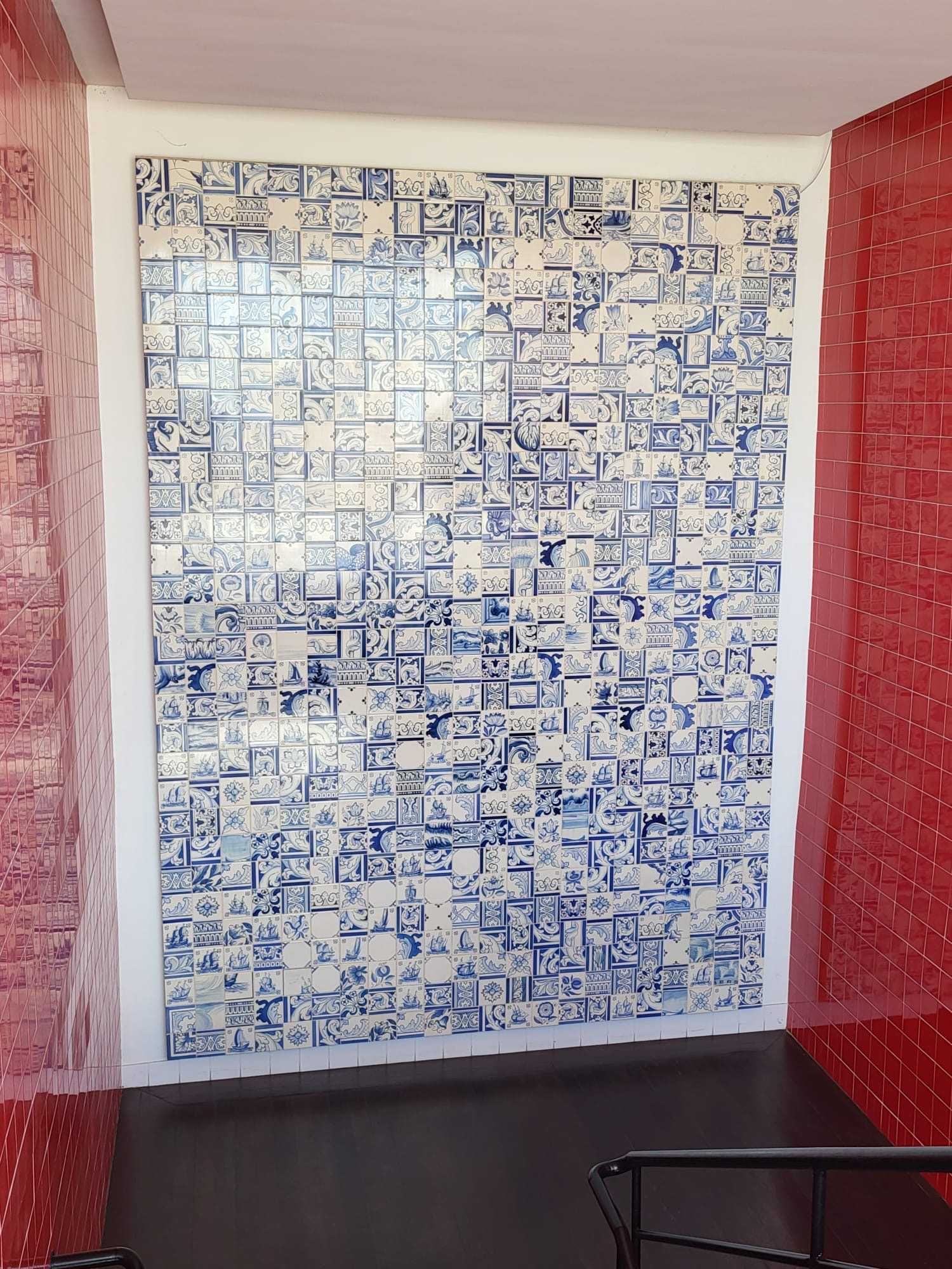 Painel de Azulejos Portugueses Azul e Branco
