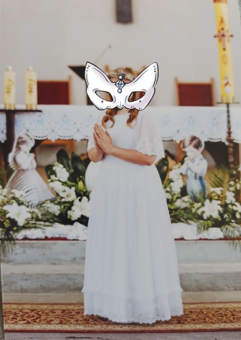 Suknia komunijna Sly roz. 164 zestaw