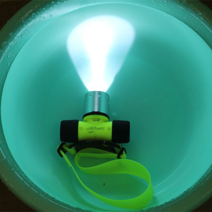 Водонепроникний підводний ліхтар Дайвинг светодиодный налобный фонарь