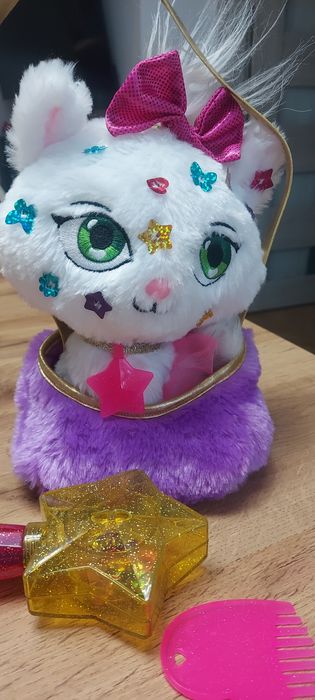 Błyskotki epee kotek z cekinami i torebka. Opaska. Prezent święta.