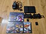 Playstation 2 Slim sprawna  konsola 2 pady 5 gier  karta ps2 bdb stan