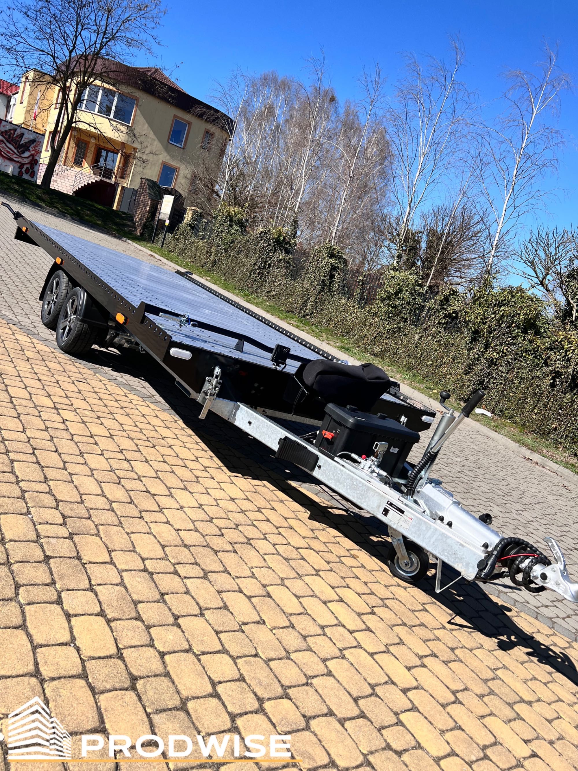 Laweta przyczepa hydrauliczna 5m x 2,1m (różne wymiary, TAŃSZE wersje)