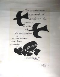 Litografia Georges Braque La Renaissance