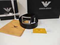 Emporio Armani Męski pasek firmowy, skóra naturalna 400