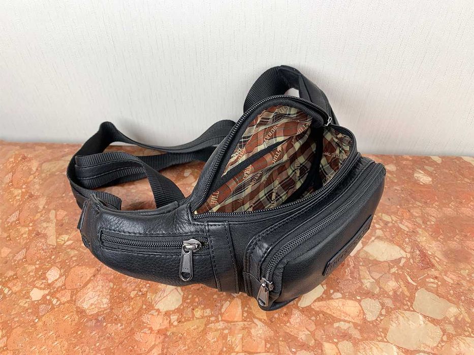 Сумка на пояс кожаная Hill Burry 3044 Германия, бананка шкіряна