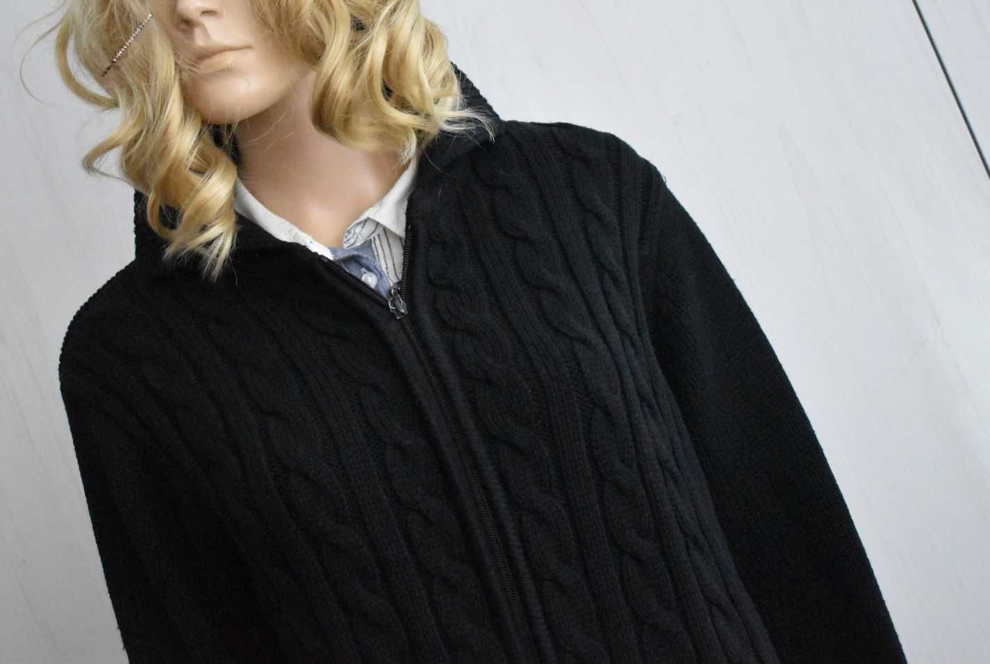 Sweter kardigan 42 XL zasuwany bluza dzianinowy sweterek damski ciepły