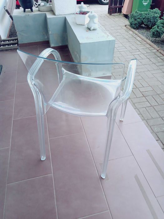 Krzesła przezroczyste Vanity Style z podłokietnikami 2 szt.