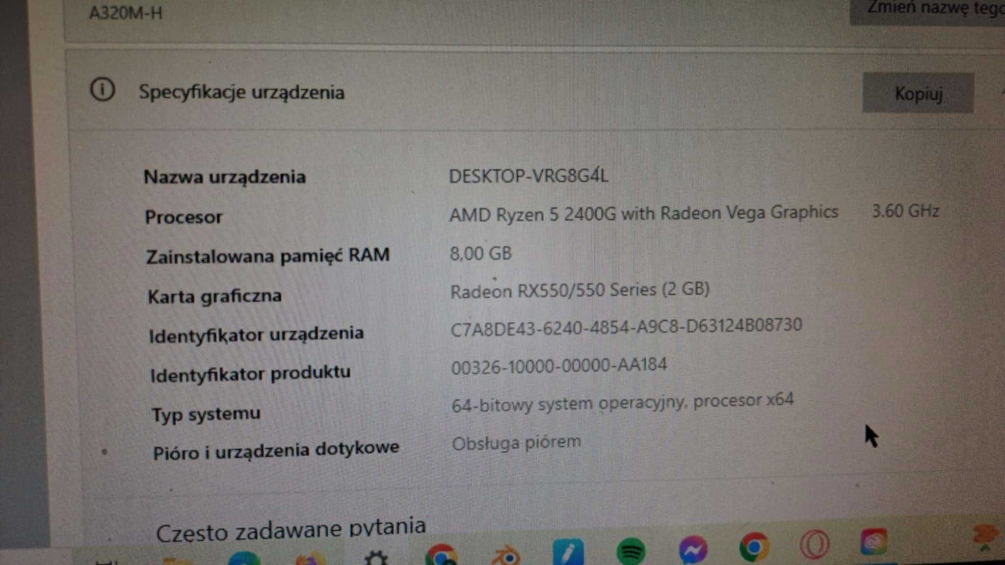 Sprzedam komputer stacjonarny + w zestawie monitor i klawiatura