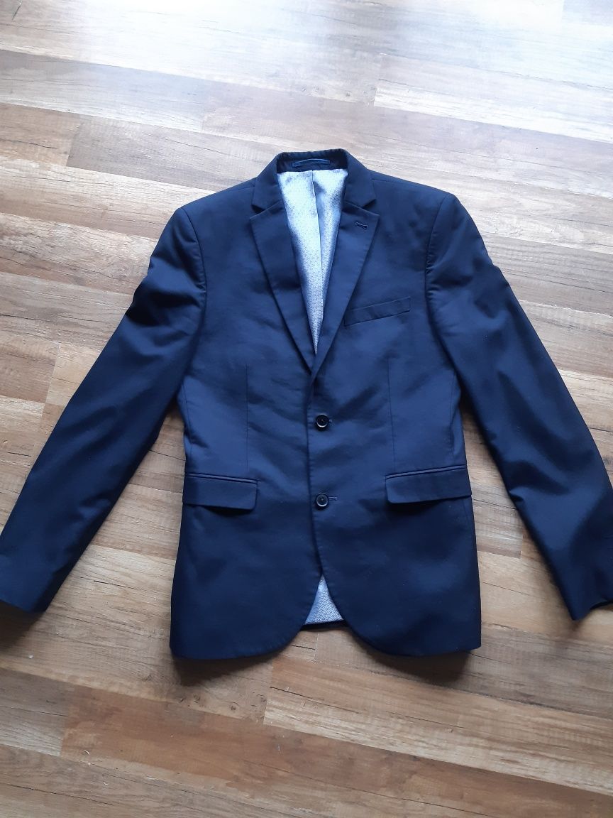 Marynarka granatowa M next Slim fit 38 garnitur elegancki żakiet męski