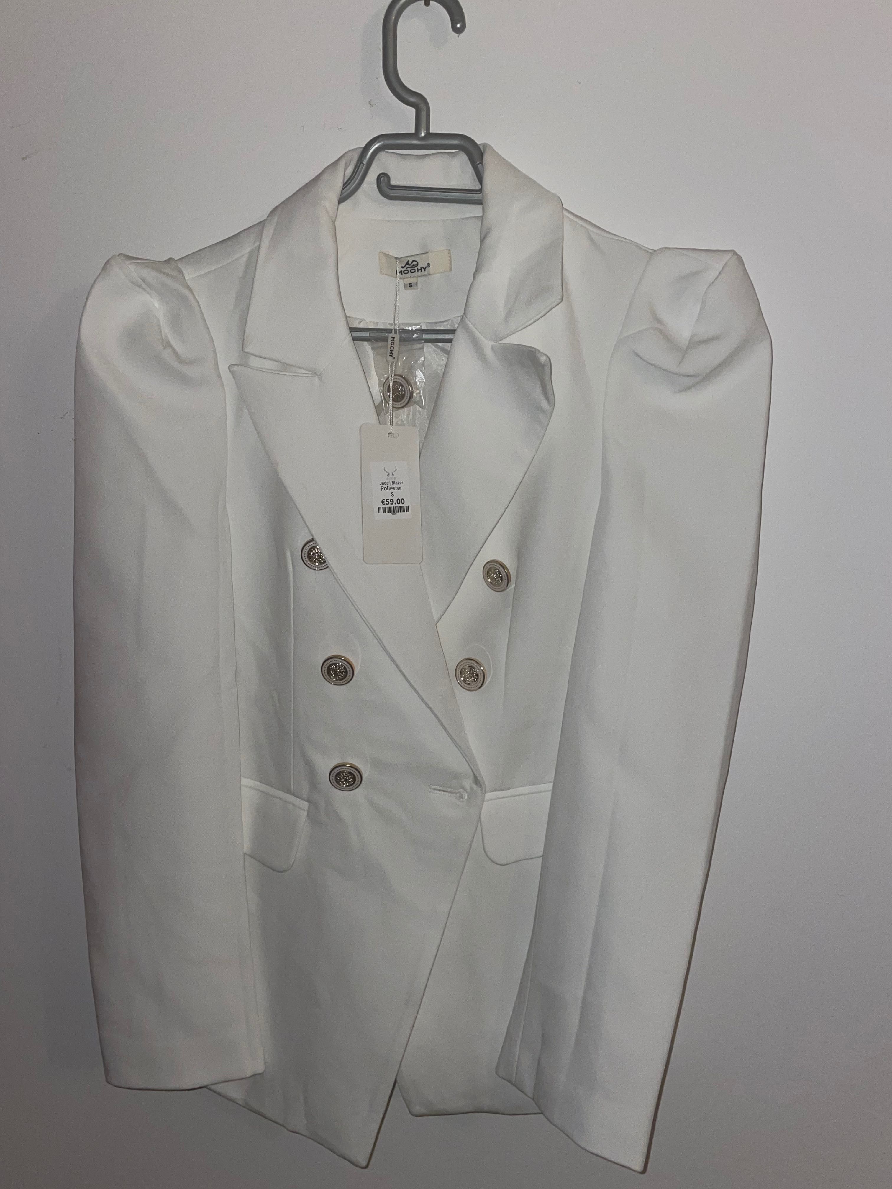 Blazer branco manga balão