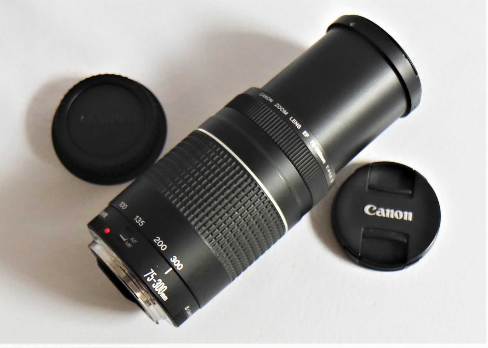 Lente Canon 75-300mm III objetiva em boas condições