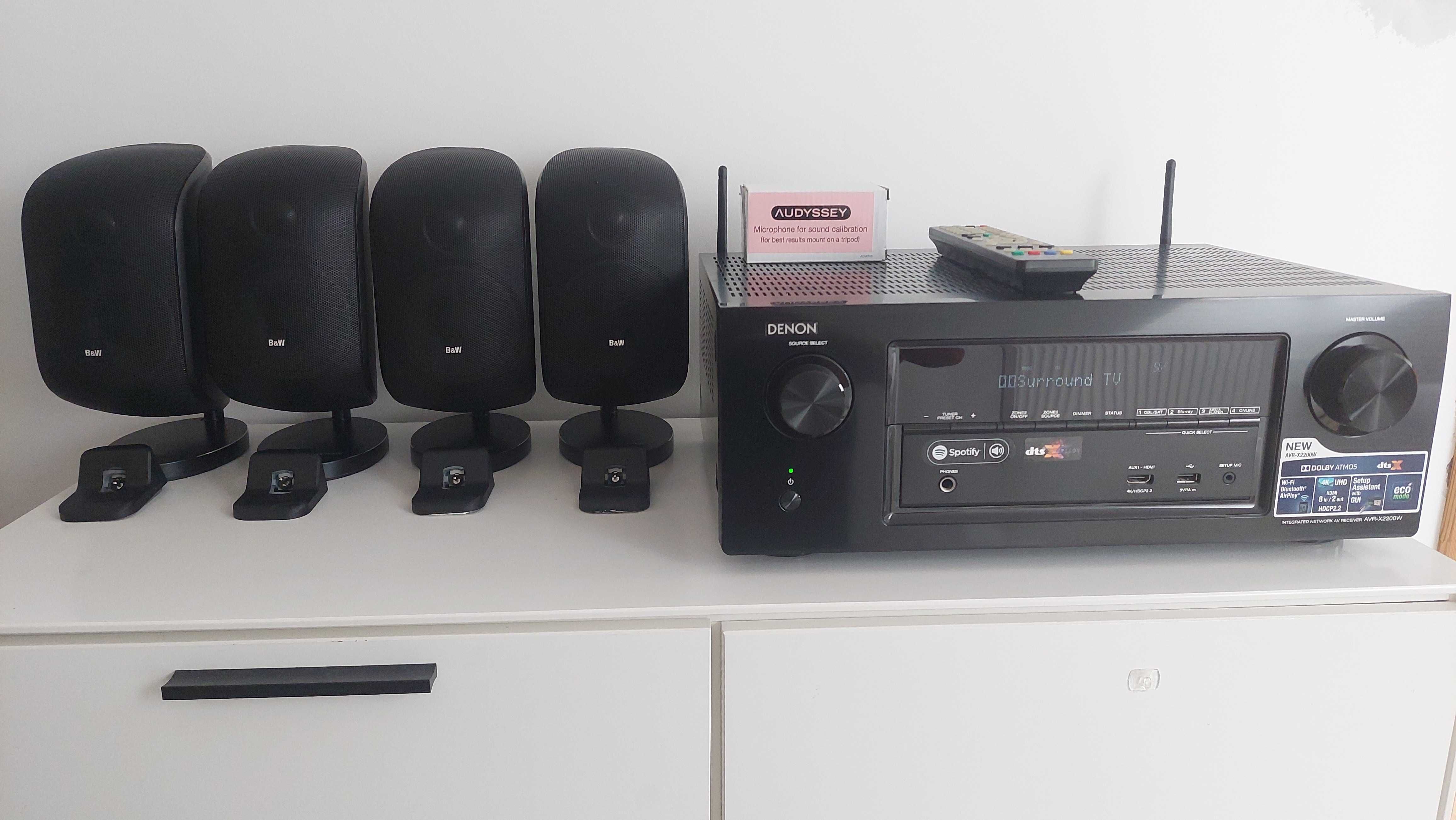 Bowers wilkins M1 czarne denon wieża Denon AVR x2200 W