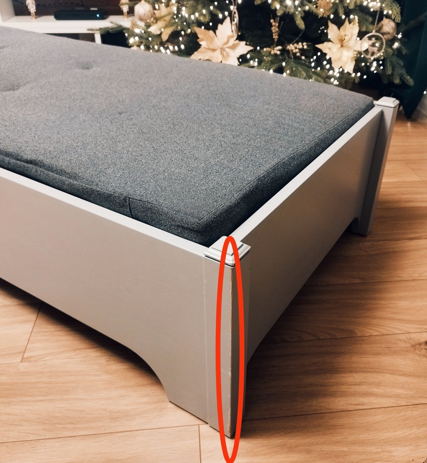 Łóżko + materac sprężynowy 80x200 szare