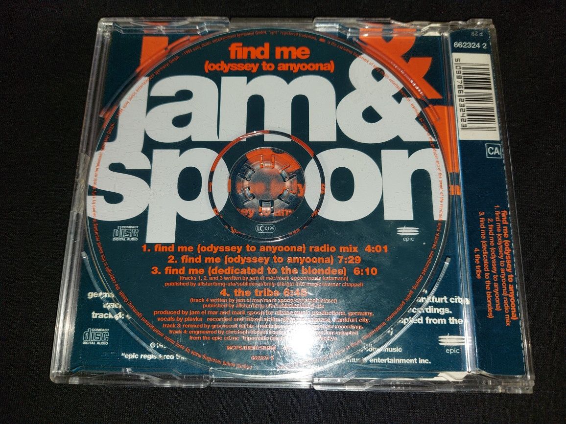 Jam & Spoon Featuring Plavka Find Me (Odyssey To Anyoona) CD 1995 UK