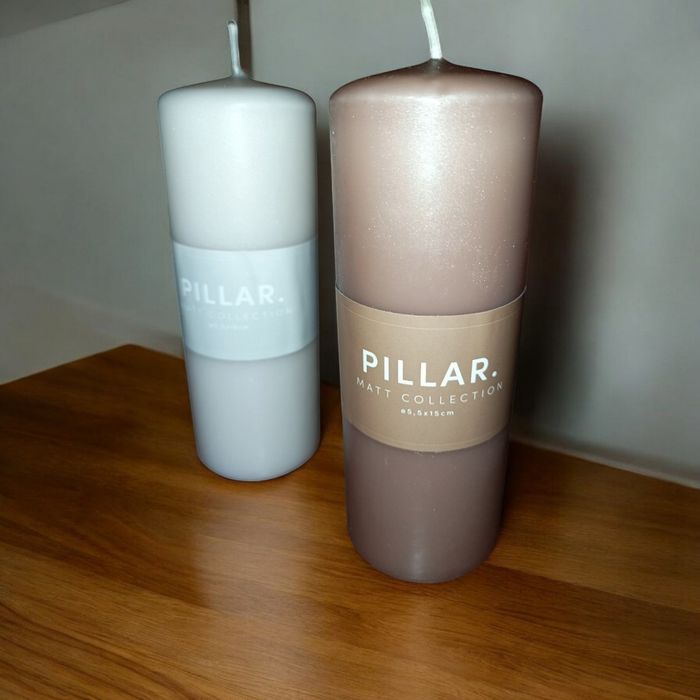 Восковые эко свечи Pillar Mat collection 5.5 x 15 см (Нидерланды)