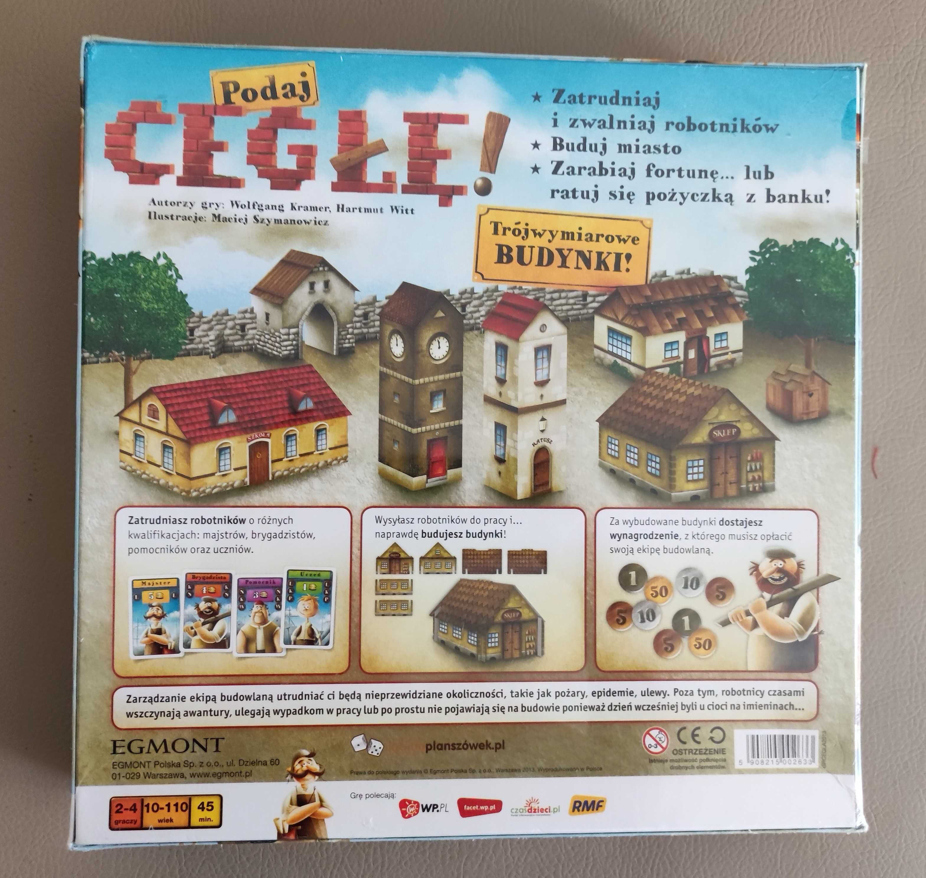 Podaj cegłę / gra planszowa dla całej rodziny/ nowa /Egmont