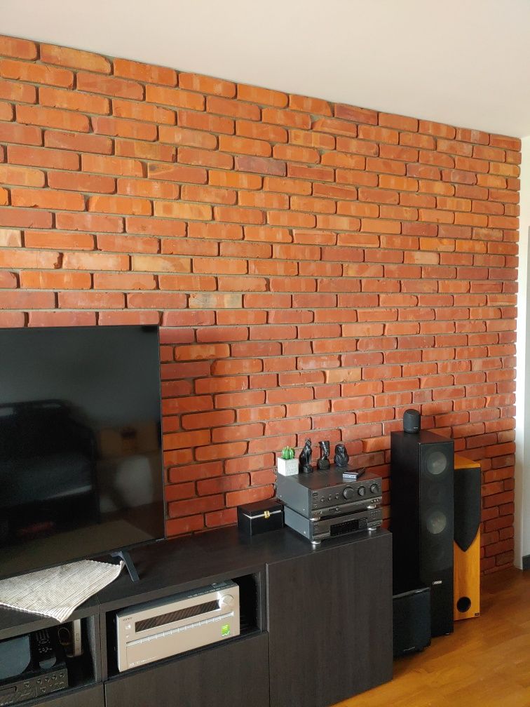 Płytki cięte z lica cegły naturalnej loft ponad 6 m kw