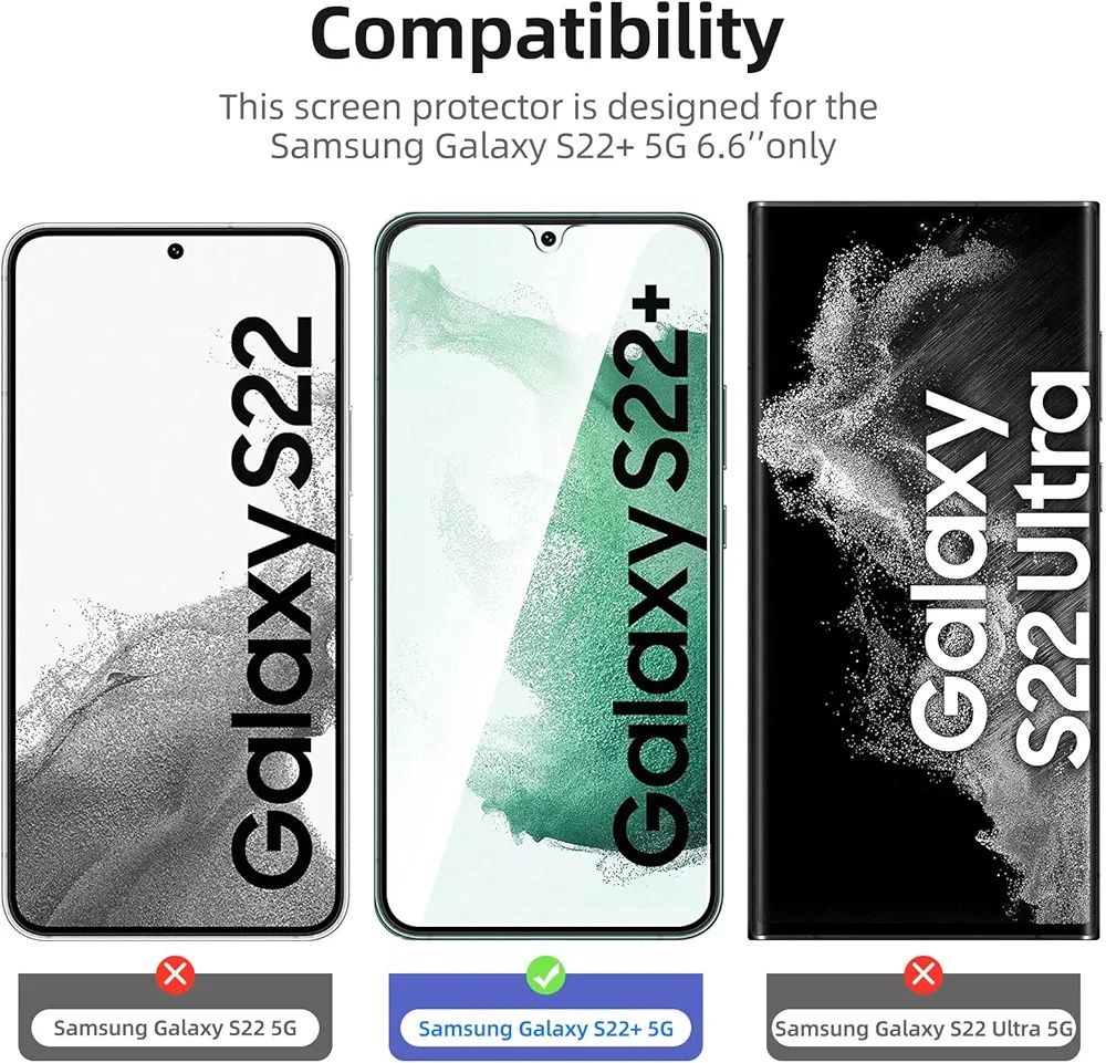 Szkło hartowane na wyświetlacz Samsung S22 + 3szt New'c B809