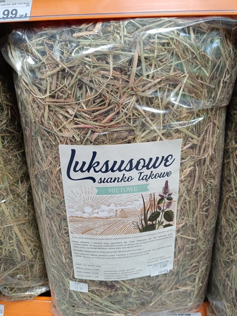 NOWOŚĆ Tico luksusowe sianko z dodatkiem mięty 650g