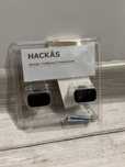 IKEA HACKAS - gałka meblowa  biała 15 MM - 2 SZT.