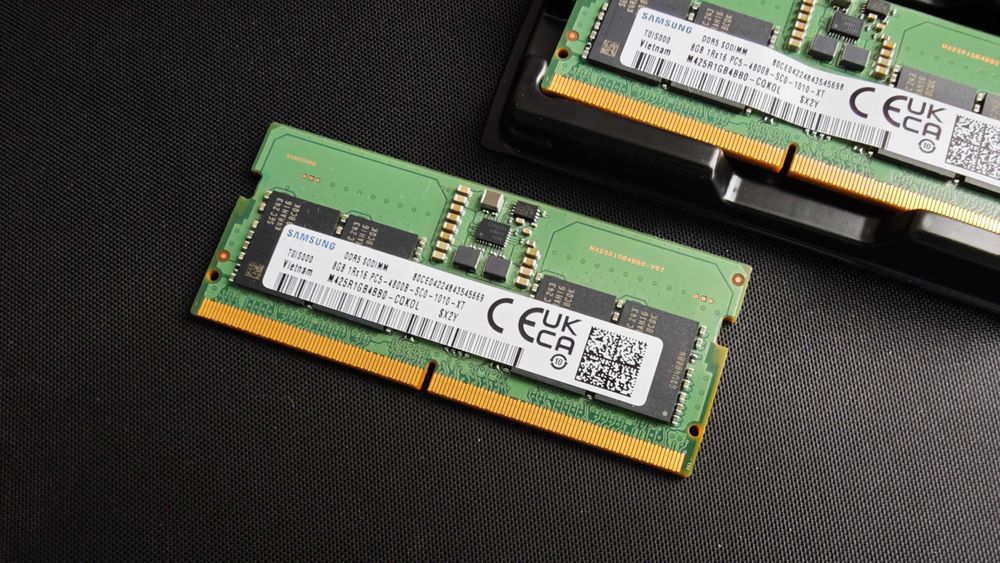 Пам'ять SO-DIMM, DDR5, 8Gb, 4800 MHz, Samsung, 1.1V, CL40, 2 шт