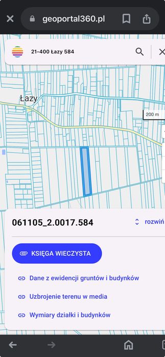 Piękna Działka Budowlana ŁAZY koło Łukowa 5000m2 (50/100)