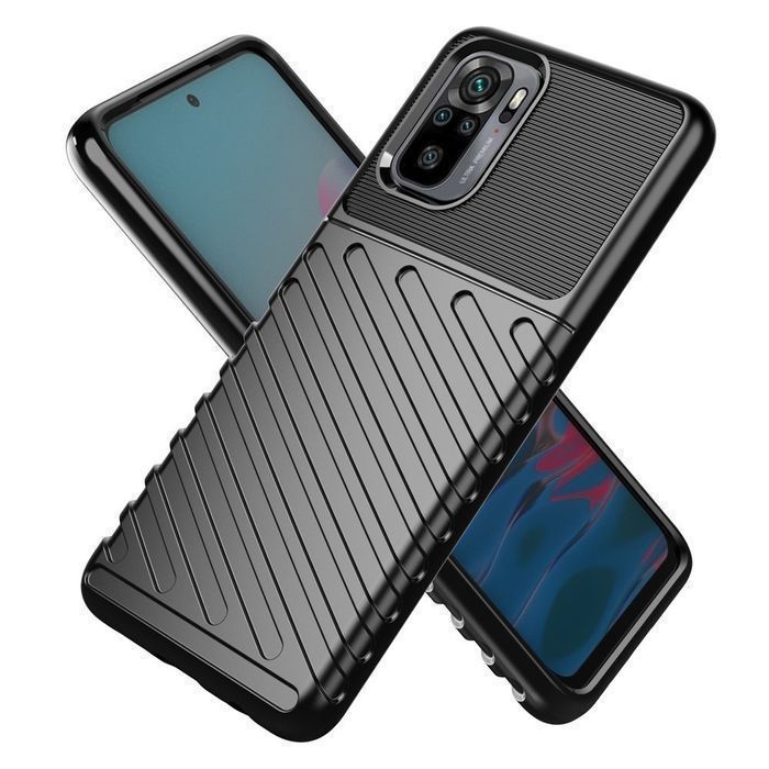 Thunder Case Elastyczne Pancerne Etui Pokrowiec Xiaomi Redmi 10 Czarny