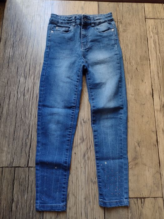 Spodnie jeansowe dziewczęce rozmiar 128