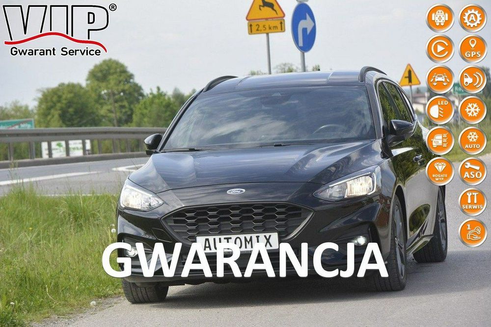 Ford Focus 1.0EcoBoost STLine doinwestowany hak gwarancja przebiegu automat