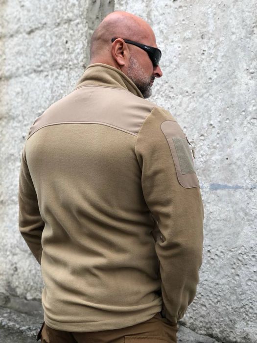 Тактична флісова кофта на застібці Single Sword Койот