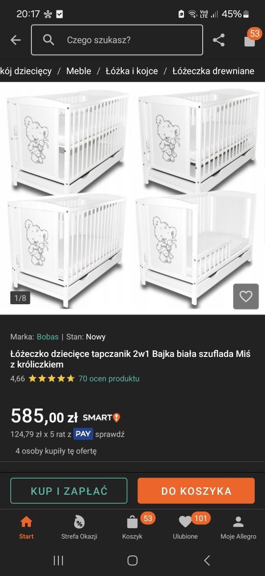 Łóżeczko niemowlęce