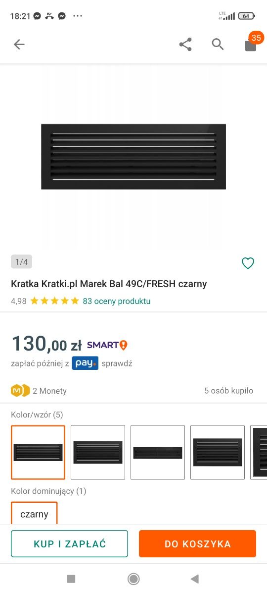 Nowa kratka wentylacyjna