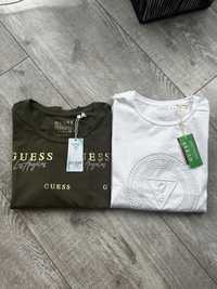 Zestaw dwóch damskich koszulek Guess biała i khaki M XL
