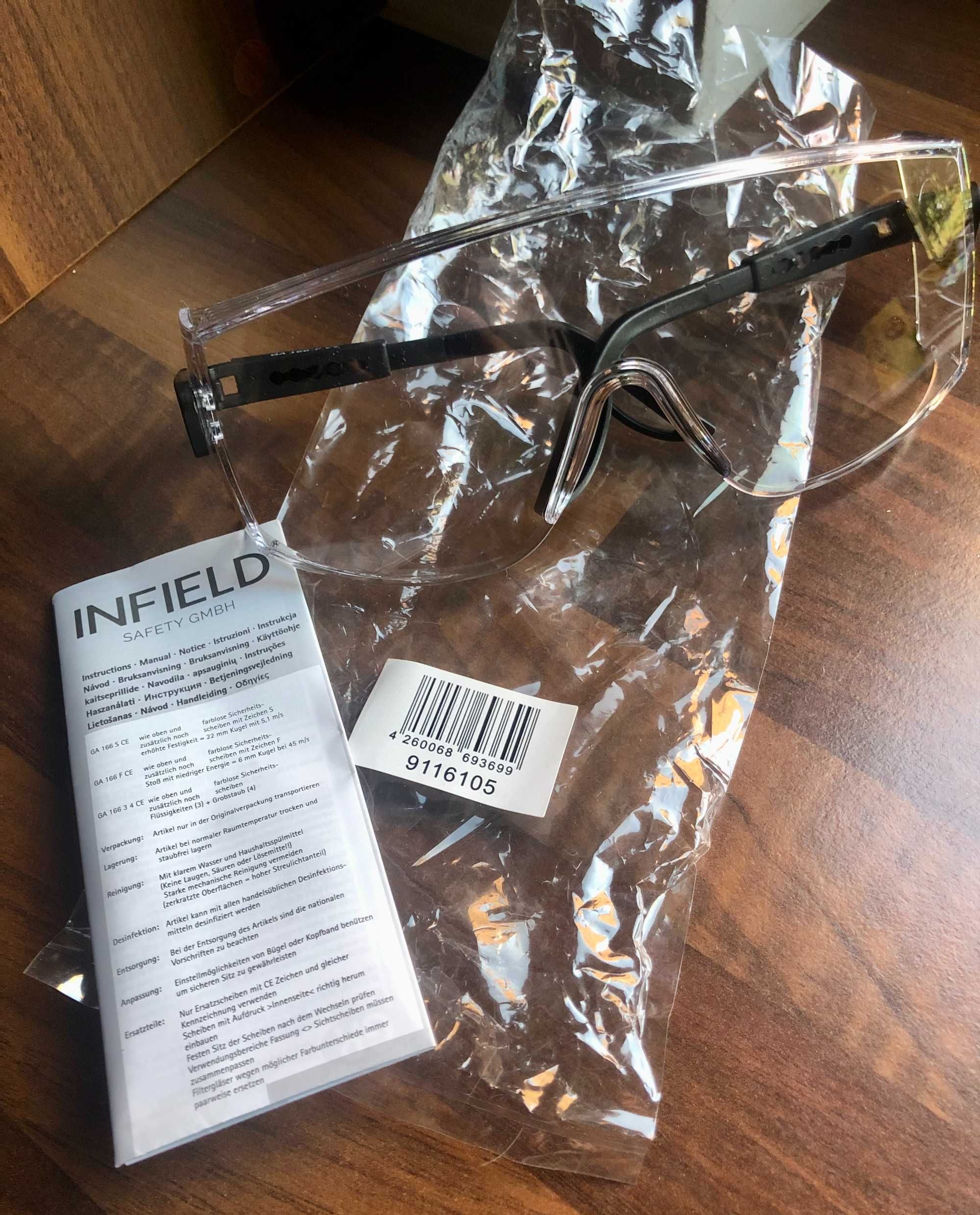 Infield Astor AS XL okulary ochronne do noszenia z korygującymi NOWE