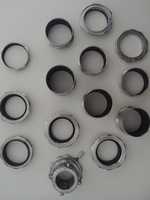 Obiektyw Carl Zeiss Jena Tessar 50 f/2,8 + wizjer + zestawy pierścieni