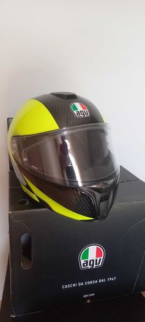 kask motocyklowy agv sportmodular carbon hi vis rozmiar m