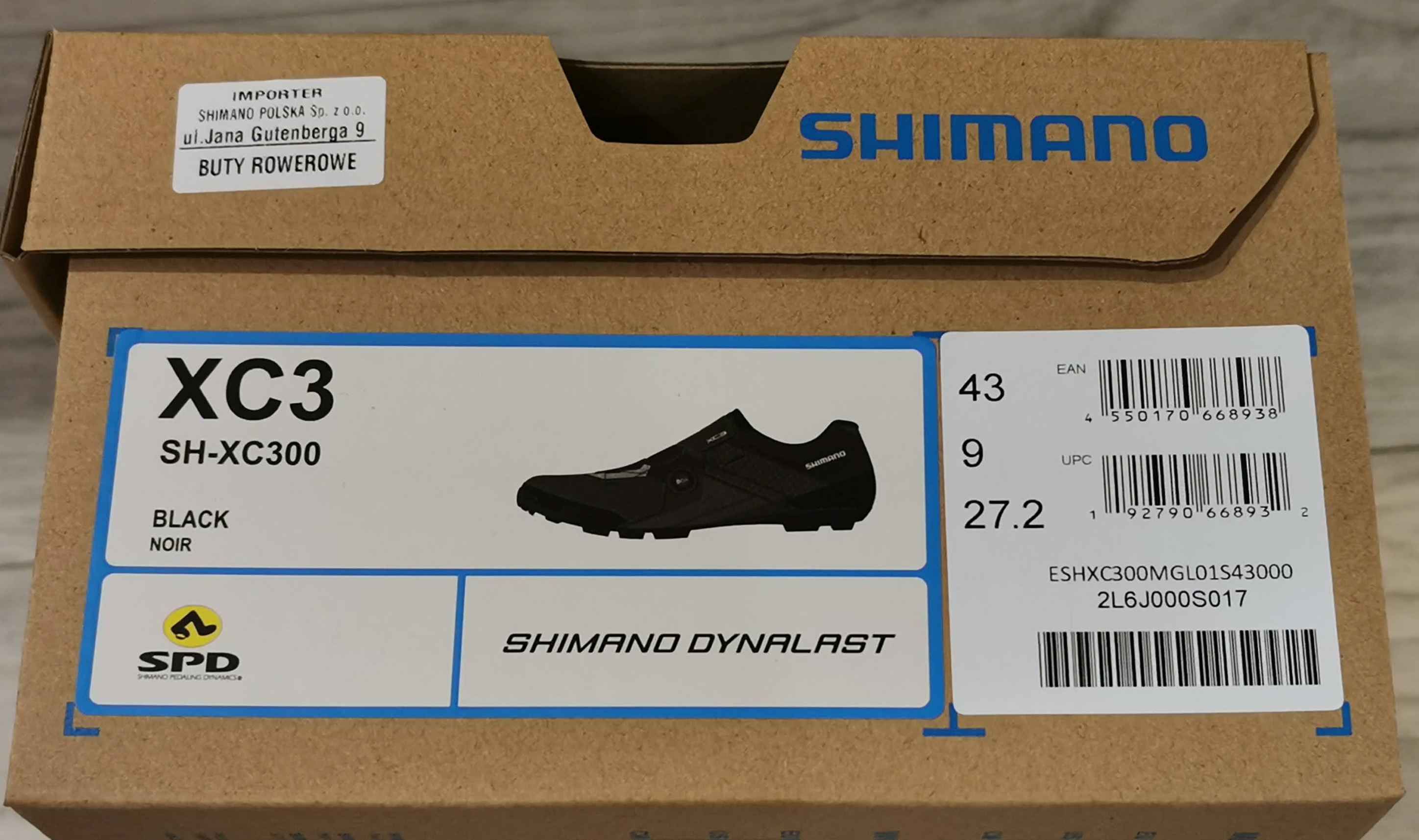 SHIMANO SHXC300 BOA Buty Rowerowe SPD do Jazdy Terenowej MTB  43