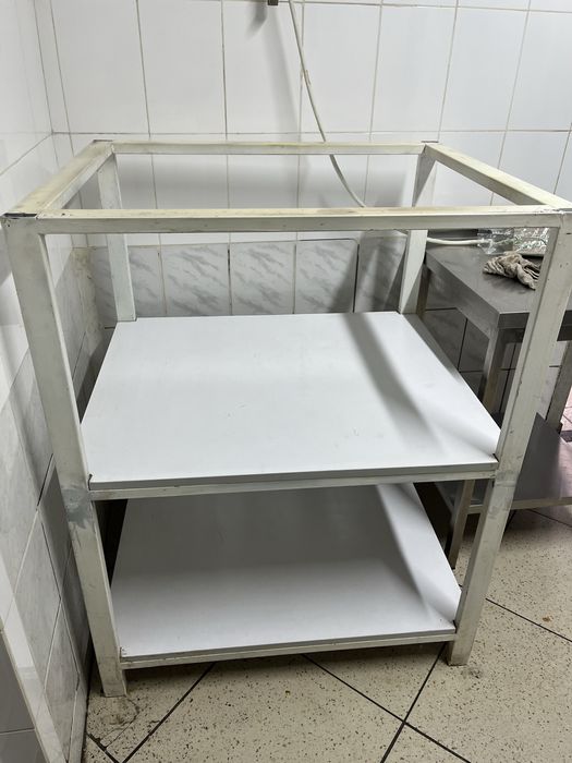 Столи виробничі, для роботи, металопрофіль, підставка під пічку, полиц