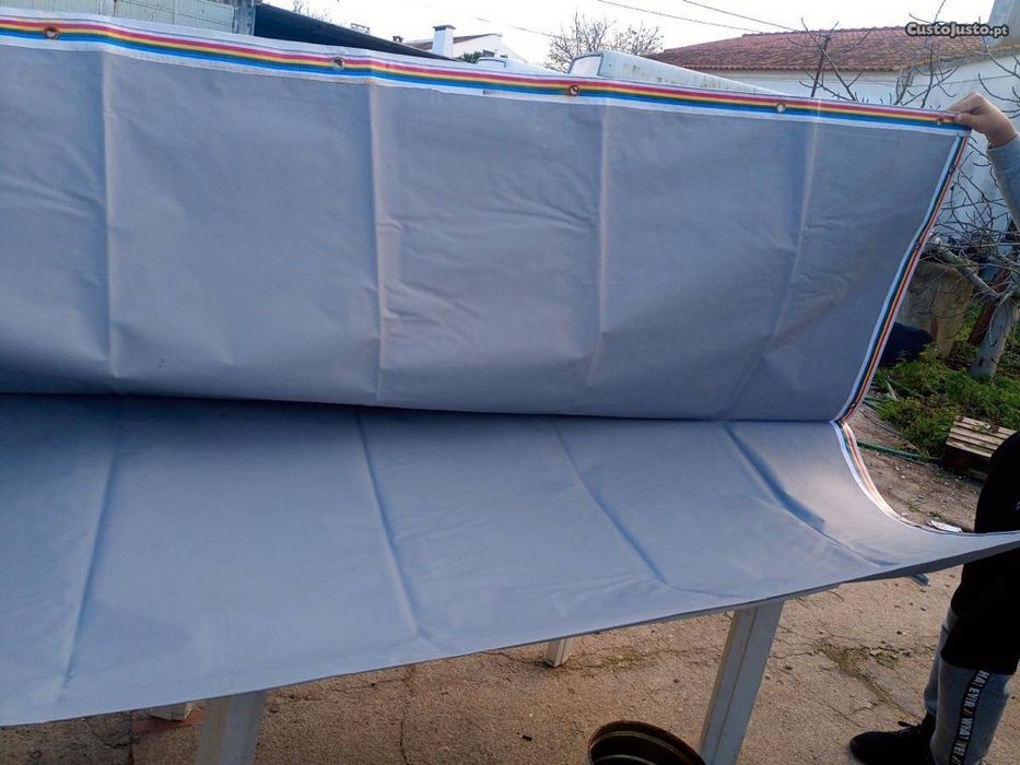 Telas com ilhós, Lonas boas para, cobrir lenha, palha e materiais...