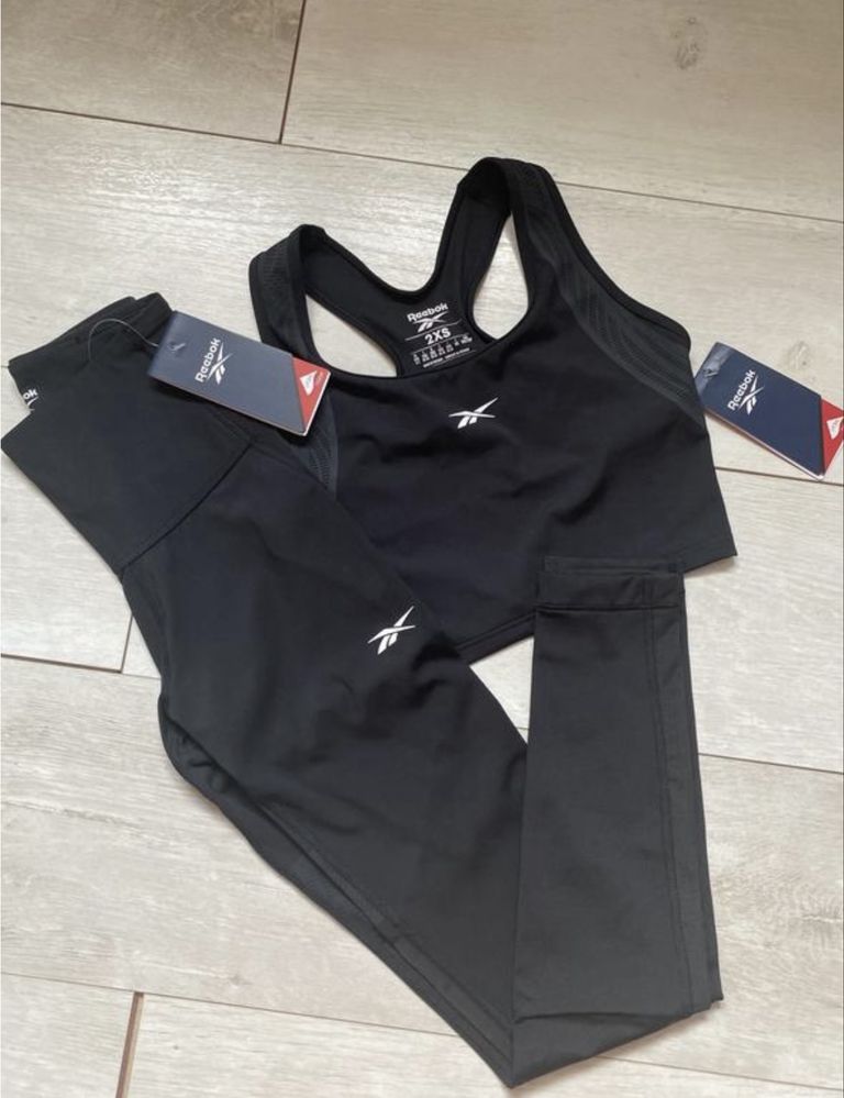 Спортивний костюм набір комплект лосини та топ reebok