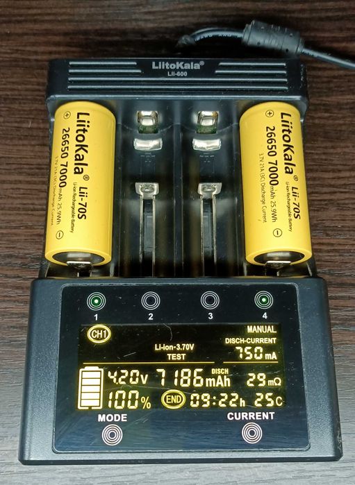 Акумулятор LiitoKala 26650 7000mAh Lii-70S великої ємності НОВІ Оригін