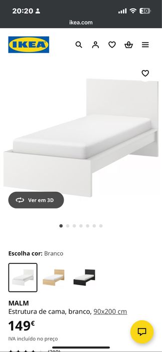 Cama malm branca