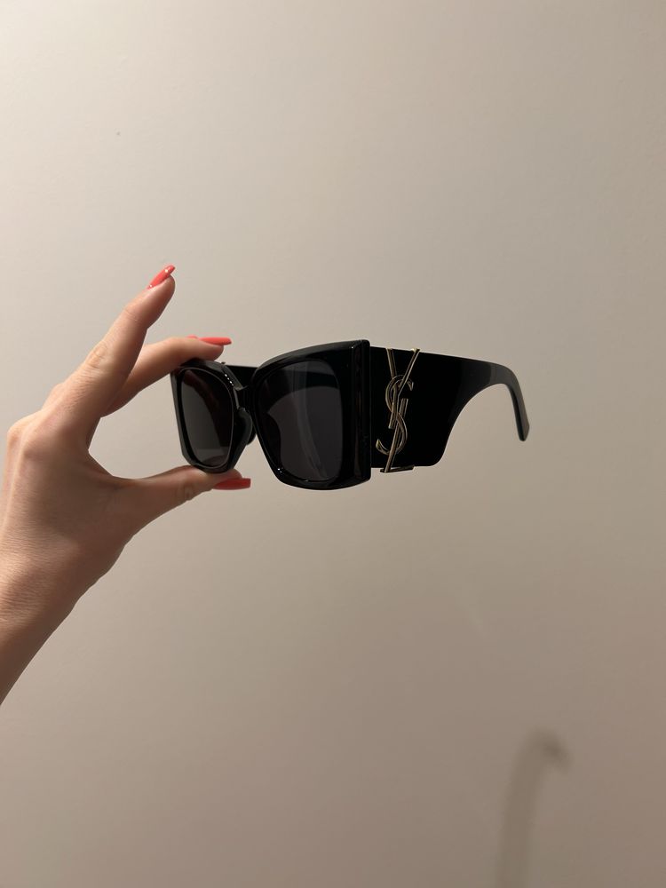Nowe okulary przeciwsłoneczne damskie masywne blaze ysl