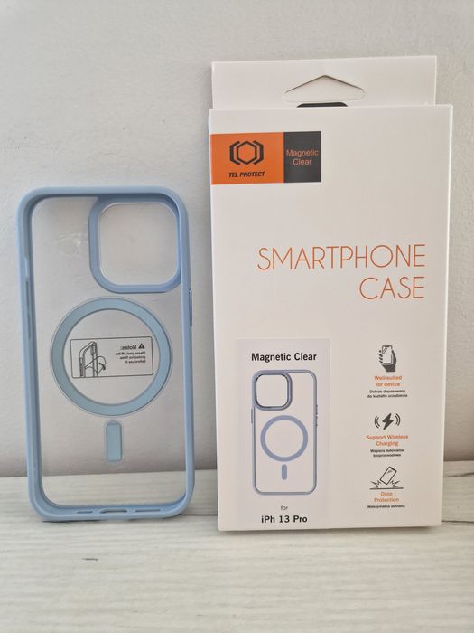 Tel Protect Magnetic Clear Case do Iphone 13 Pro Jasnoniebieski